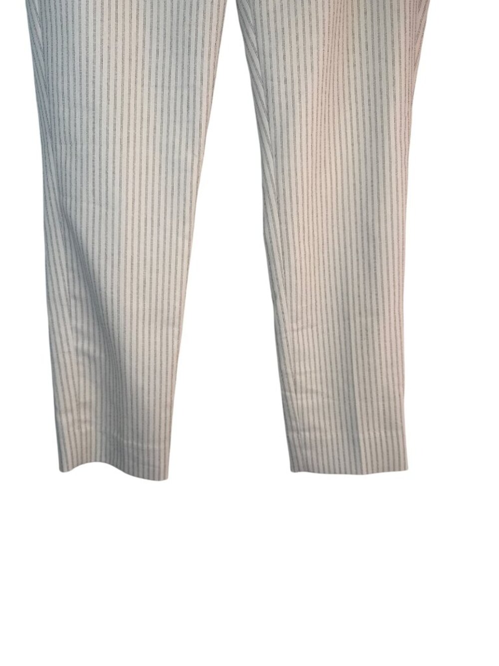 Banana Republic Avery Petite 00 White Striped Crop Pants With Pockets - Picture 10 of 14